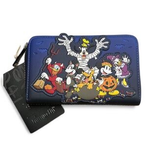 Loungefly Mickey and Friends Halloween Haunted House Zip Around Wallet